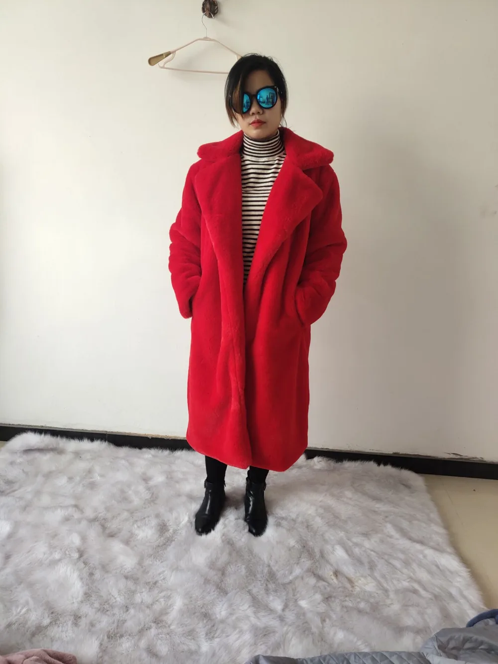 FREE SHIPPING Luxury Women Long Coat High Quality Faux Rabbit Fur OUT0886 FREE SHIPPING Luxury Women Long Coat High Quality Faux Rabbit Fur OUT0886