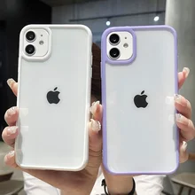 Colorful Bumper Shockproof Trasparent Phone Case For iPhone 12 Mini 11 Pro Max XR X XS Max 8 7 6S Plus SE 2020 Clear Back Cover Colorful Bumper Shockproof Trasparent Phone Case For iPhone 12 Mini 11 Pro Max XR X XS Max 8 7 6S Plus SE 2020 Clear Back Cover