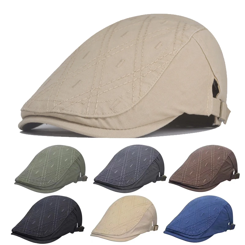 Cotton Middle-aged Men's Duck Tongue Hat Breathable Embroidery Sun Hat Sunscreen Sun Hat Man Beret Flat Cap Male Hat
Cotton Middle-aged Men's Duck Tongue Hat Breathable Embroidery Sun Hat Sunscreen Sun Hat Man Beret Flat Cap Male Hat