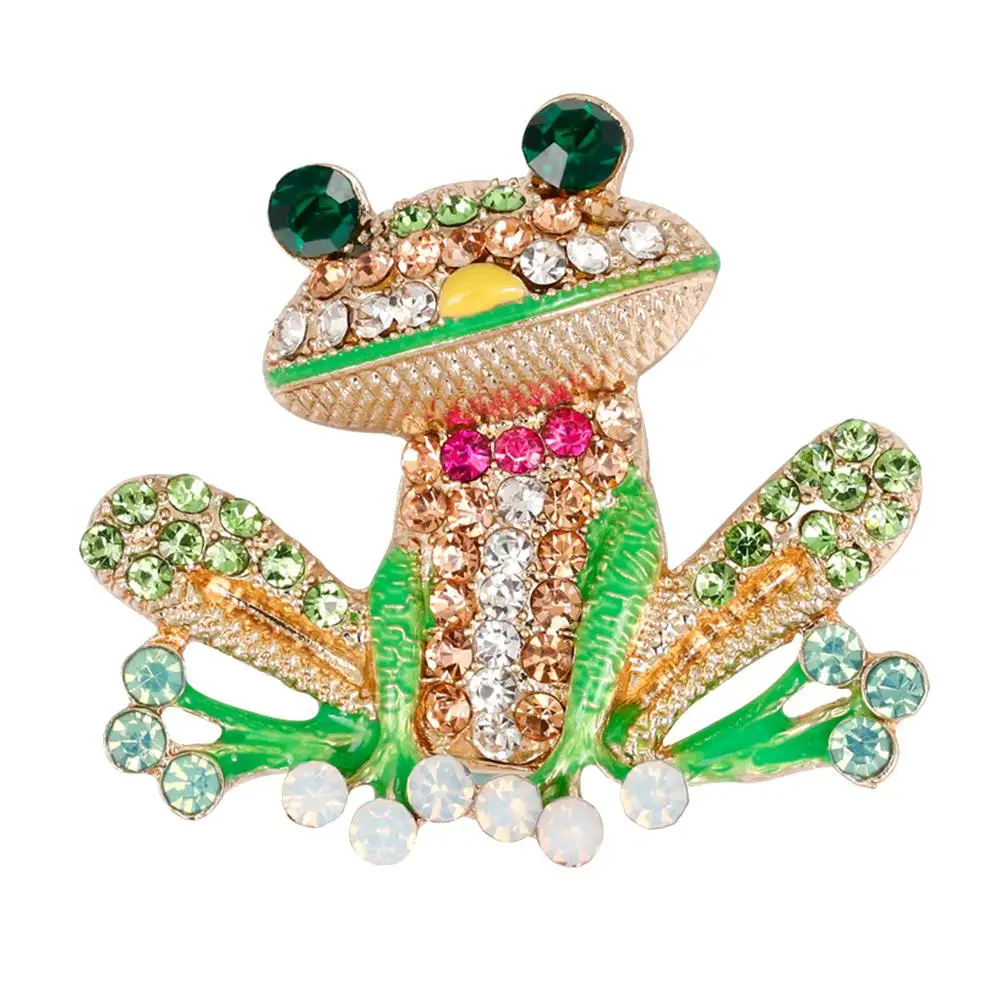 Cute Women Rhinestone Inlaid Frog Enamel Animal Brooch Shirt Collar Badge Decor Pins Funny Brooches Lapel pin Badges Pins Frog J
Cute Women Rhinestone Inlaid Frog Enamel Animal Brooch Shirt Collar Badge Decor Pins Funny Brooches Lapel pin Badges Pins Frog J