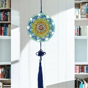 DIY Puzzle Diamond Painting Decorative Lamp Mandala Pattern LED Night Light with Frame Round Diamond Painting Pendant Lamp
DIY Puzzle Diamond Painting Decorative Lamp Mandala Pattern LED Night Light with Frame Round Diamond Painting Pendant Lamp