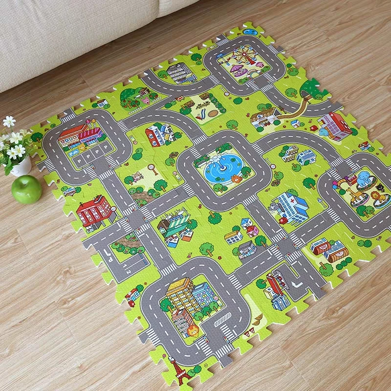 New! 9pcs Baby EVA foam puzzle play floor mat,City Road Education and interlocking tiles and traffic route ground pad (no edge)
New! 9pcs Baby EVA foam puzzle play floor mat,City Road Education and interlocking tiles and traffic route ground pad (no edge)