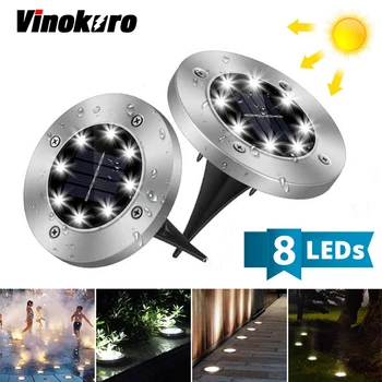 8 LED Solar Powered Light Outdoor Garden Disk Lamp Waterproof Landscape Lighting for Yard Deck Patio Light Sensor Lawn Lights
8 LED Solar Powered Light Outdoor Garden Disk Lamp Waterproof Landscape Lighting for Yard Deck Patio Light Sensor Lawn Lights