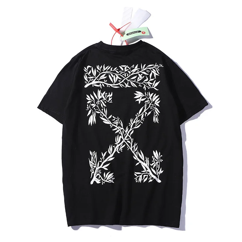 Ow Popular Brand 19ss Branch Leaf Printed behind Stereo Box High Quality Pure Cotton Short Sleeve
Ow Popular Brand 19ss Branch Leaf Printed behind Stereo Box High Quality Pure Cotton Short Sleeve
