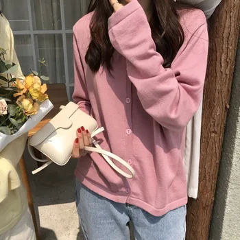 Autumn Women Knitted Cotton Sweater Fashion Cardigans Female Loose Thin Solid Color O Neck Long Sleeve Cardigan Sweaters
Autumn Women Knitted Cotton Sweater Fashion Cardigans Female Loose Thin Solid Color O Neck Long Sleeve Cardigan Sweaters