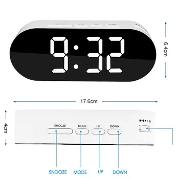 USB Digital Alarm Clock LED Watches Charging ElectronicTable Makeup Mirror Snooze Automatic Light Watches Plug-in
USB Digital Alarm Clock LED Watches Charging ElectronicTable Makeup Mirror Snooze Automatic Light Watches Plug-in