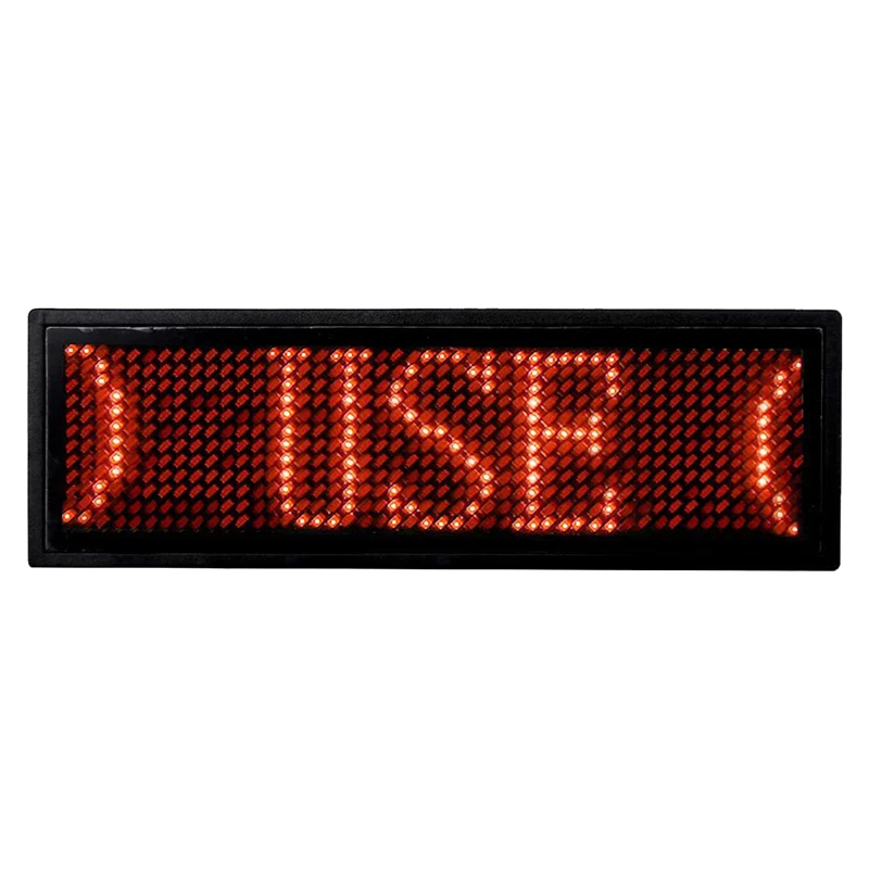 Programmable LED Digital Scrolling Message Name Tag Id Badge(12x48 Pixels) (Red)
Programmable LED Digital Scrolling Message Name Tag Id Badge(12x48 Pixels) (Red)