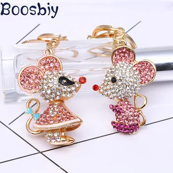 Boosbiy New Arrival Crystal Mouse Keychain Cute Cartoon Key Chain Gifts for Women Llaveros Mujer Car Bag Accessories Key Ring
Boosbiy New Arrival Crystal Mouse Keychain Cute Cartoon Key Chain Gifts for Women Llaveros Mujer Car Bag Accessories Key Ring