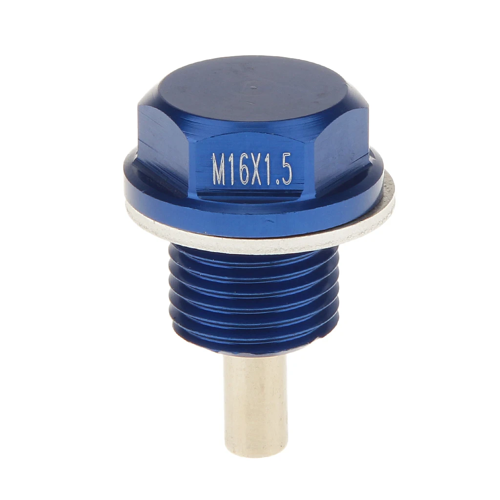 Auto Anodized Magnetic Oil Drain Plug M16x1.5 Suitable For , Blue Auto Anodized Magnetic Oil Drain Plug M16x1.5 Suitable For , Blue