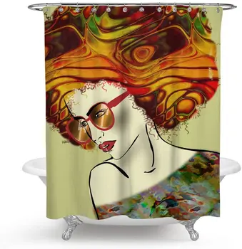 Afro African American Women Shower Curtain Polyester Polyester Fabric Bathroom Shower Curtain
Afro African American Women Shower Curtain Polyester Polyester Fabric Bathroom Shower Curtain