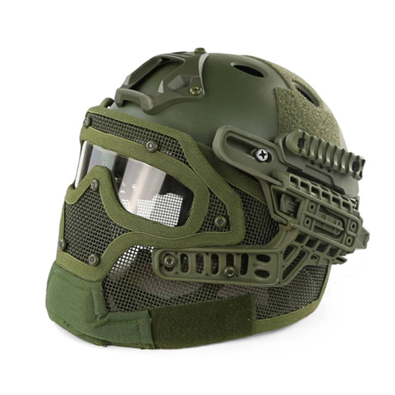 Tactical PJ G4 System Helmet with Goggle Airsoft Fullface Overall Protective Mesh Face Mask Outdoor CS Military Hunting Helmet
Tactical PJ G4 System Helmet with Goggle Airsoft Fullface Overall Protective Mesh Face Mask Outdoor CS Military Hunting Helmet