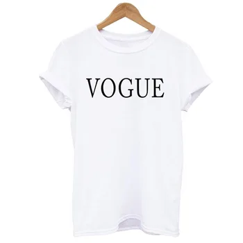 100% Cotton Summer Women T-shirt VOGUE Letter Printed Tshirts Casual Tops Tee Harajuku Vintage White Shirt Woman Clothing Female
100% Cotton Summer Women T-shirt VOGUE Letter Printed Tshirts Casual Tops Tee Harajuku Vintage White Shirt Woman Clothing Female