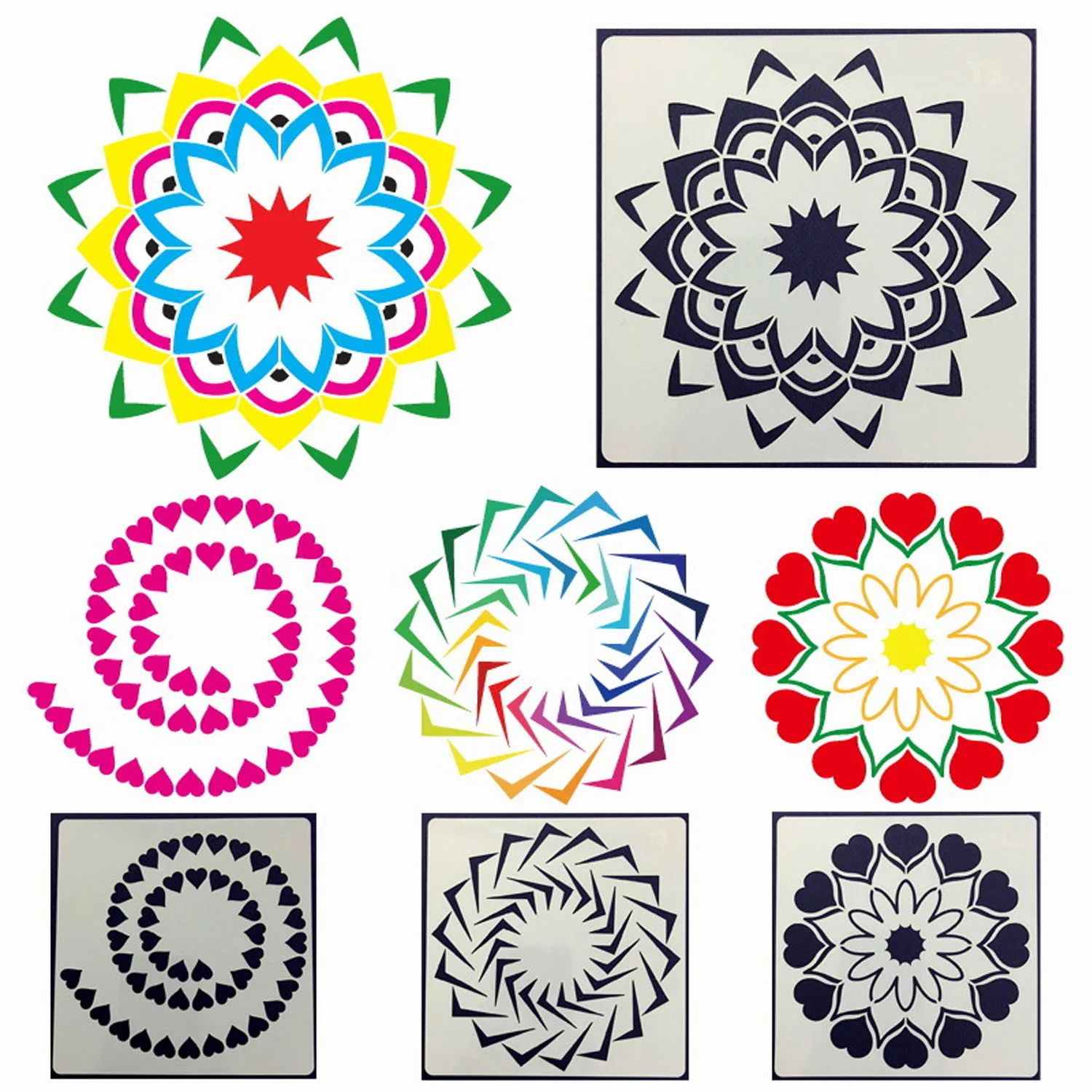 12pcs/lot Mandala Dotting Templates Stencil Tools Set for DIY Painting Drawing Drafting Art Craft Projects Canvas Rocks Fabrics
12pcs/lot Mandala Dotting Templates Stencil Tools Set for DIY Painting Drawing Drafting Art Craft Projects Canvas Rocks Fabrics