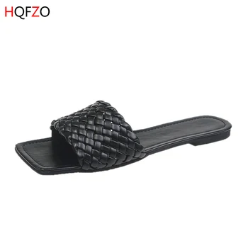 Fashion women summer slippers weave pattern flat slides pu leather flip flops fashion women beach sandals
Fashion women summer slippers weave pattern flat slides pu leather flip flops fashion women beach sandals