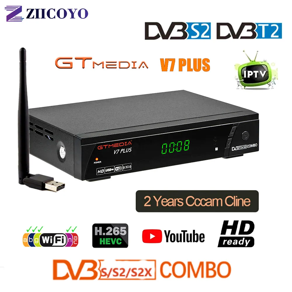 GTmedia V7 Plus HD DVB-S DVB-T2 Receiver Satellite Wifi Free Digital TV Box DVB T2 DVBS2 Tuner M3u Youtube Russian Set Top Box
GTmedia V7 Plus HD DVB-S DVB-T2 Receiver Satellite Wifi Free Digital TV Box DVB T2 DVBS2 Tuner M3u Youtube Russian Set Top Box