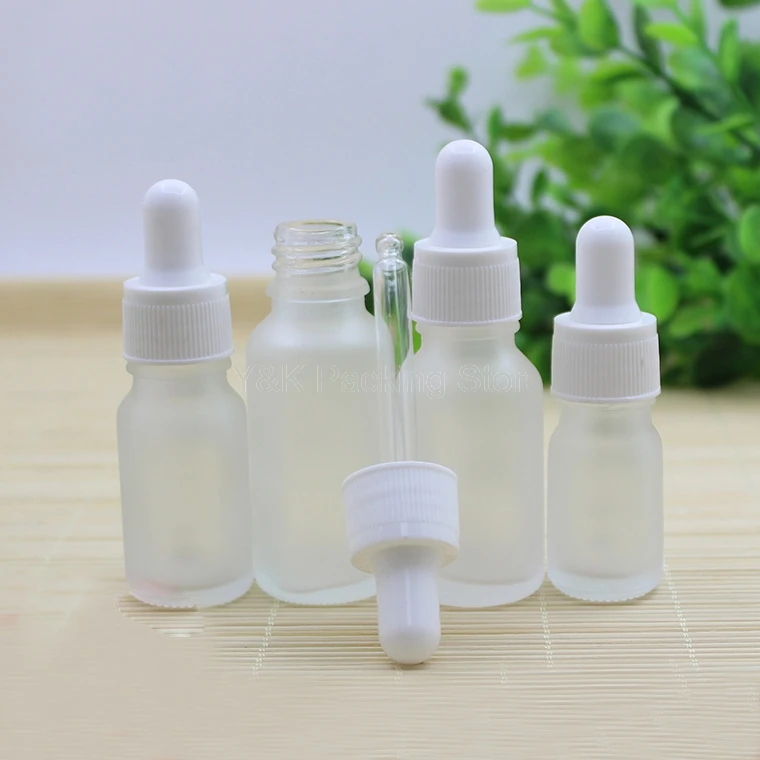 磨砂透玻璃白塑料圈白胶头滴管瓶3