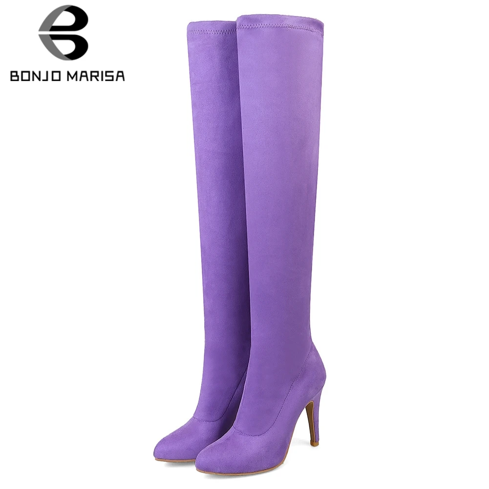 BONJOMARISA 32-45 Sweet Candy Colors Over The Knee Boots Ladies Sexy Stretch Thigh High Boots Women 2019 High Heels Shoes Woman
BONJOMARISA 32-45 Sweet Candy Colors Over The Knee Boots Ladies Sexy Stretch Thigh High Boots Women 2019 High Heels Shoes Woman