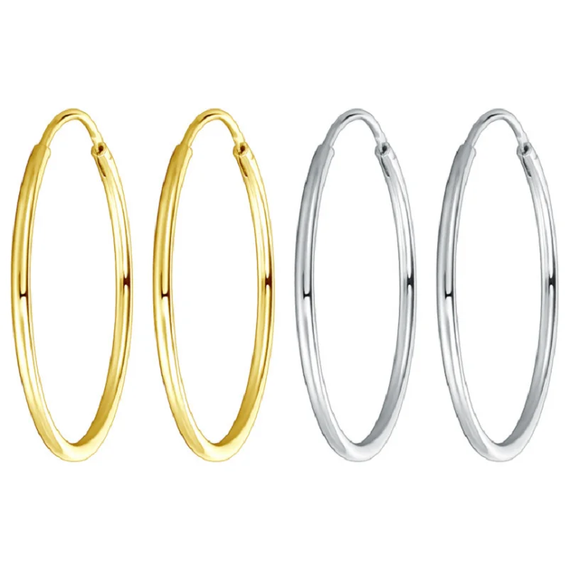 925 Sterling Silver Big Round Hoop Earring for Women Girls Suitable Party Jewelry Accessories size 10/12/18/25/30/40mm A30
925 Sterling Silver Big Round Hoop Earring for Women Girls Suitable Party Jewelry Accessories size 10/12/18/25/30/40mm A30