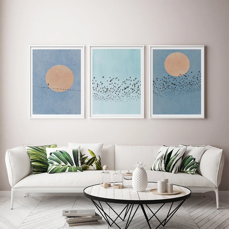 Abstract Canvas Painting Bird Sunset Artwork Poster and Print Nordic Wall Art Picture Modern Scandinavian Living Room Home Decor 
Abstract Canvas Painting Bird Sunset Artwork Poster and Print Nordic Wall Art Picture Modern Scandinavian Living Room Home Decor