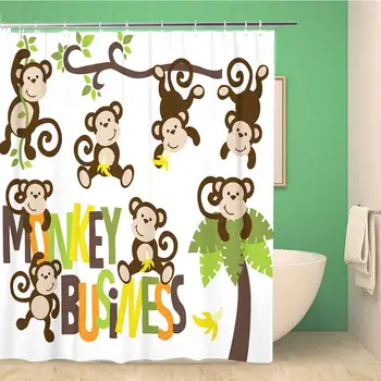 Bathroom Shower Curtain Tree Monkey Banana Branch Boy Vine Palm Swinging Hanging 72x78 inches Waterproof Bath Curtain Set with
Bathroom Shower Curtain Tree Monkey Banana Branch Boy Vine Palm Swinging Hanging 72x78 inches Waterproof Bath Curtain Set with