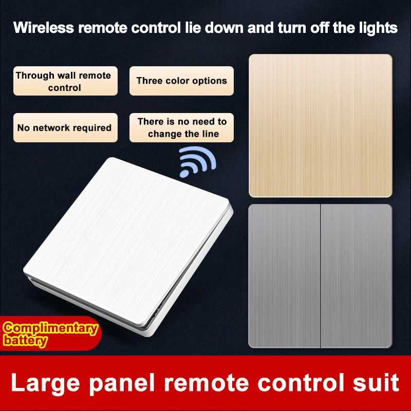 Remote Control Light Switch, Free Sticking, Wiring-Free Wireless Remote Intelligent Controller, Household Dual Control Panel
Remote Control Light Switch, Free Sticking, Wiring-Free Wireless Remote Intelligent Controller, Household Dual Control Panel