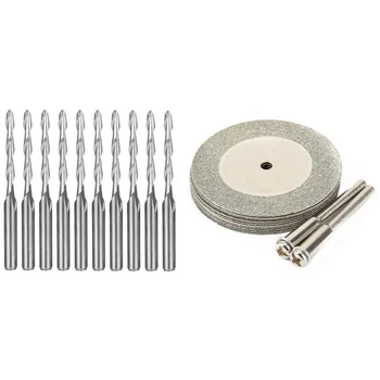 1 Set Diamond Cutting Wheel Cut Off Discs Rotary Tools & 10 Pcs CNC Router Bit 2Mm Ball Nose End
1 Set Diamond Cutting Wheel Cut Off Discs Rotary Tools & 10 Pcs CNC Router Bit 2Mm Ball Nose End