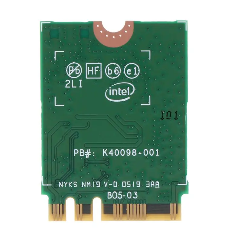 Intel Wi-Fi 6 AX200 802.11ax Dual Band MU-MIMO WiFi WLAN Network Card Bluetooth 5.0 Wireless Card
Intel Wi-Fi 6 AX200 802.11ax Dual Band MU-MIMO WiFi WLAN Network Card Bluetooth 5.0 Wireless Card