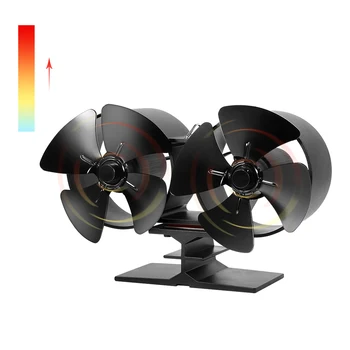 4 Blades Heat Powered Stove Fan Log Wood Burner Quiet Black Home Fireplace Fan Efficient Heat Distribution For Home Supplies
4 Blades Heat Powered Stove Fan Log Wood Burner Quiet Black Home Fireplace Fan Efficient Heat Distribution For Home Supplies
