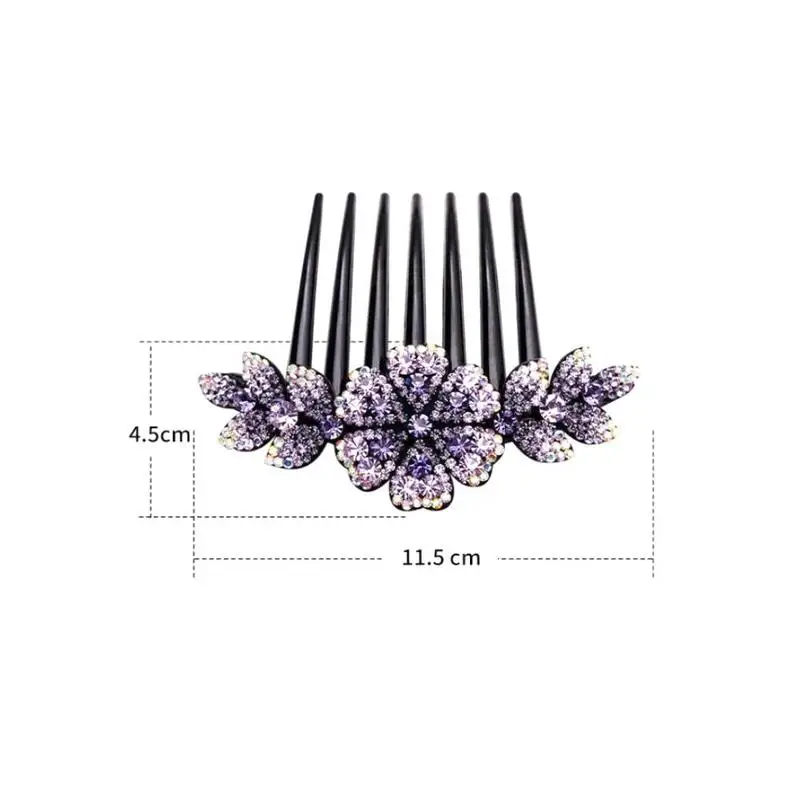 Bobby Pin Rhinestone Crystal Hair Clip Hairpin Bow Wedding Bridal Silver 11-5