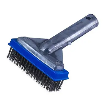 Pool Cleaner Brush 5" for Tackling Stubborn Stains Aluminium Handle and Stainless Steel Bristles for Concrete Gunite Pools #SW
Pool Cleaner Brush 5" for Tackling Stubborn Stains Aluminium Handle and Stainless Steel Bristles for Concrete Gunite Pools #SW