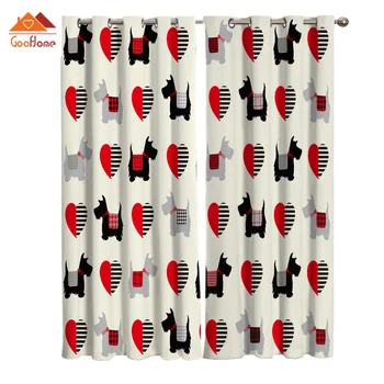 Scottish Dog And Red Heart Window Curtains Living Room Outdoor Fabric Drapes Curtain Home Decor
Scottish Dog And Red Heart Window Curtains Living Room Outdoor Fabric Drapes Curtain Home Decor