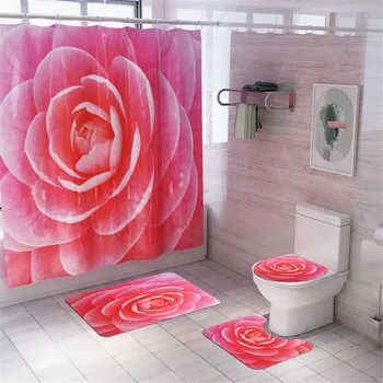 Flowers Pattern Shower Curtain Mat Set Non Slip Rugs Carpet for Bathroom Toilet Bath
Flowers Pattern Shower Curtain Mat Set Non Slip Rugs Carpet for Bathroom Toilet Bath