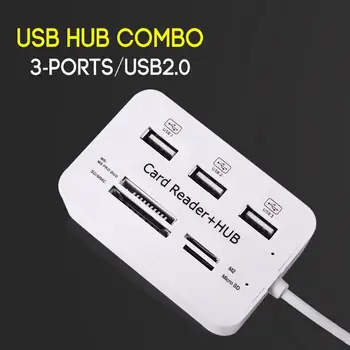 Mini Card Reader USB Hub Combo 2.0 High Speed Multi USB 2.0 Hub USB Splitter Portable All In One For SD/MMC/M2/MS Pro Duo
Mini Card Reader USB Hub Combo 2.0 High Speed Multi USB 2.0 Hub USB Splitter Portable All In One For SD/MMC/M2/MS Pro Duo