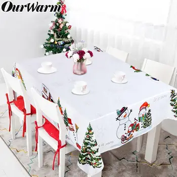 OurWarm Waterproof Christmas Tablecloth Snowman Pine Tree Rectangular Table Cloth Cover New Year Winter Decorations for Home
OurWarm Waterproof Christmas Tablecloth Snowman Pine Tree Rectangular Table Cloth Cover New Year Winter Decorations for Home