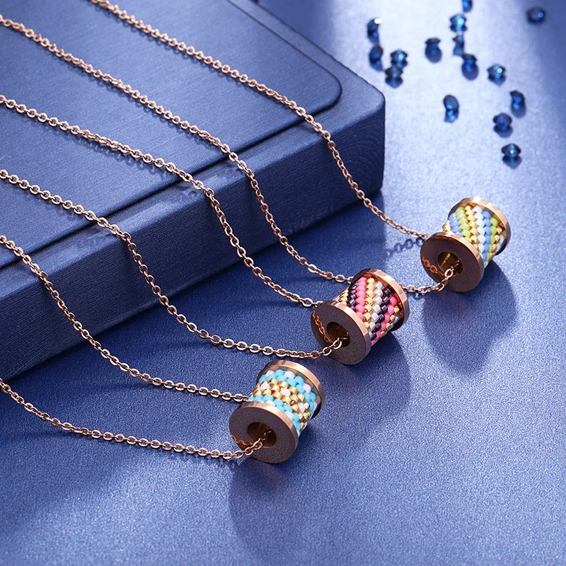 JeeMango Trendy Titanium Stainless Steel Pendant Necklaces For Women Girls Creative Handmade Beading Choker Necklace RN02302 
JeeMango Trendy Titanium Stainless Steel Pendant Necklaces For Women Girls Creative Handmade Beading Choker Necklace RN02302