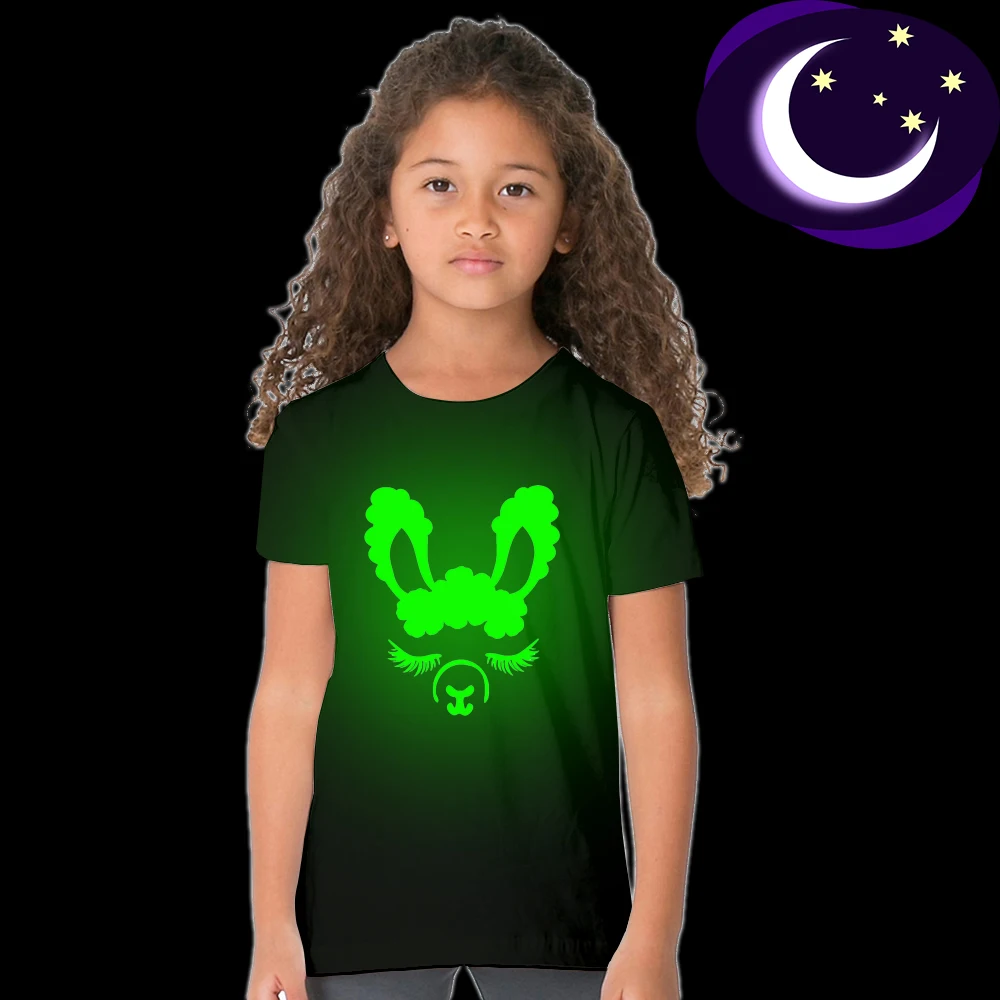 Kids Glow In Dark Shirt for Summer Unisex Cute Animal Face Luminous T-shirt Children T-shirts Boy Girl Print Clothes Noctilucent
Kids Glow In Dark Shirt for Summer Unisex Cute Animal Face Luminous T-shirt Children T-shirts Boy Girl Print Clothes Noctilucent