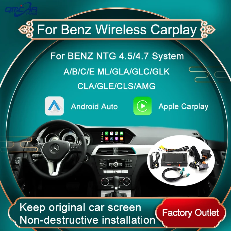 Wireless CarPlay Android Auto For Benz NTG5.0 System A B C E ML GAL GLC GLK GLA GLE GLS AMG Series Mirror Multimedia TV Box
Wireless CarPlay Android Auto For Benz NTG5.0 System A B C E ML GAL GLC GLK GLA GLE GLS AMG Series Mirror Multimedia TV Box