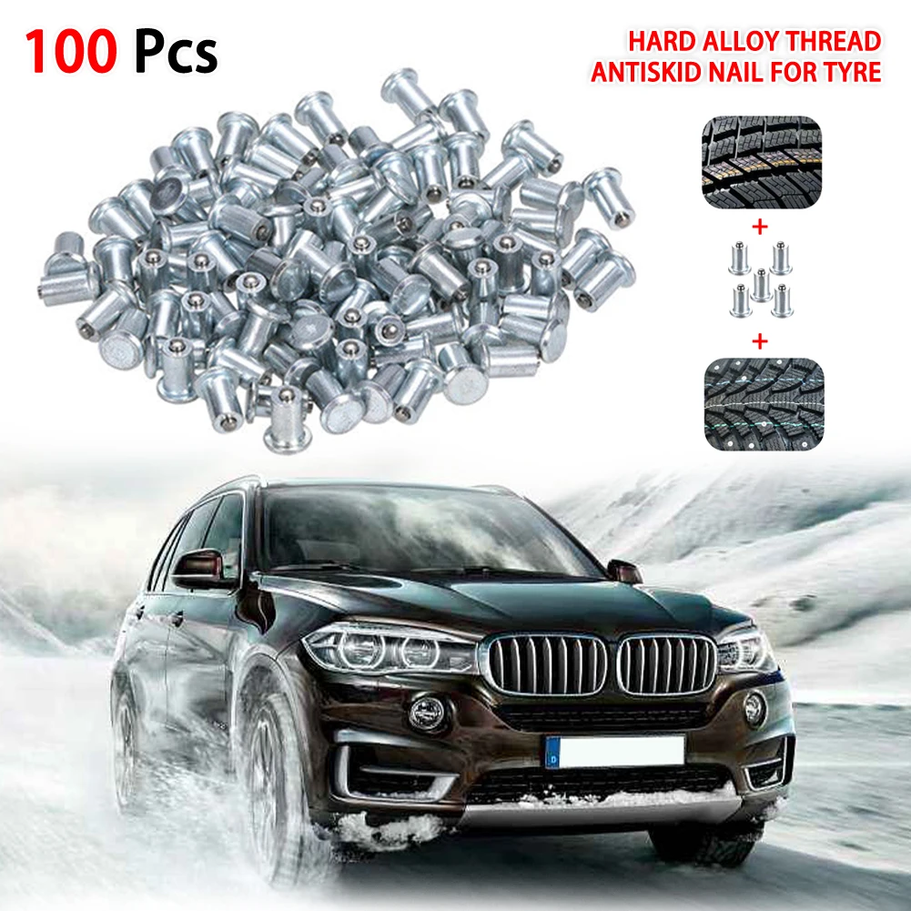 100pcs Winter Wheel Lugs Car Tires Studs Screw Snow Spikes Wheel Tyre Snow Chains Studs For Shoes ATV Car Motorcycle Tire 11x8mm
100pcs Winter Wheel Lugs Car Tires Studs Screw Snow Spikes Wheel Tyre Snow Chains Studs For Shoes ATV Car Motorcycle Tire 11x8mm