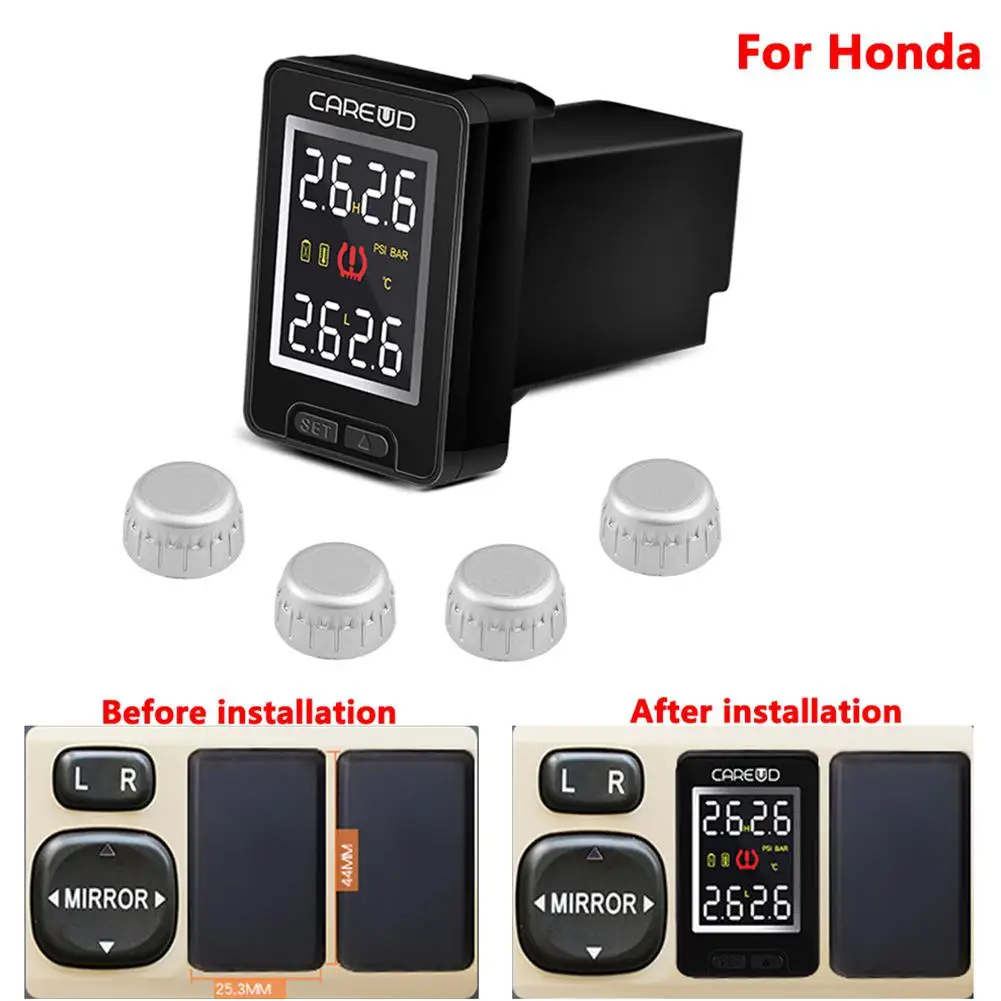 U912- WF Car TPMS Auto Wireless Tire Pressure Monitoring System 4 External Sensors LCD Display Embedded Monitor for HONDA
U912- WF Car TPMS Auto Wireless Tire Pressure Monitoring System 4 External Sensors LCD Display Embedded Monitor for HONDA