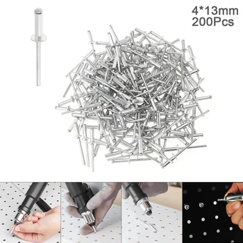 200pcs M4x13mm Aluminium Rivet Gun Core Pulling Riveting Break Mandrel Nail with Mushroon Head and Polished Chrome Surface 
200pcs M4x13mm Aluminium Rivet Gun Core Pulling Riveting Break Mandrel Nail with Mushroon Head and Polished Chrome Surface