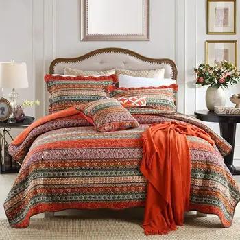 42bohemian Stripe Classic Cotton Quilt sets Three-piece Stitching Bed Sheet Bedspread Large Double Bed Size, Cotton, Red, King
42bohemian Stripe Classic Cotton Quilt sets Three-piece Stitching Bed Sheet Bedspread Large Double Bed Size, Cotton, Red, King