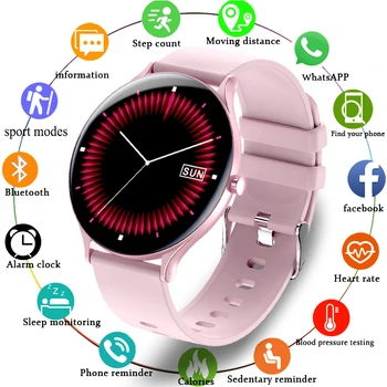 New Mode Smart Uhr Frauen Sport Fitness Tracker Gesundheit Monitor Wasserdichte Volle kreis touchscreen Elektronische smartwatc
New Mode Smart Uhr Frauen Sport Fitness Tracker Gesundheit Monitor Wasserdichte Volle kreis touchscreen Elektronische smartwatc