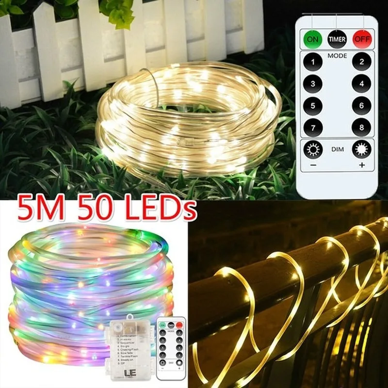 5/ 10M LED Strip Lights Remote Control Tube Rope Garland Fairy String Lights for Outdoor Garden Indoor Christmas Home Decoration
5/ 10M LED Strip Lights Remote Control Tube Rope Garland Fairy String Lights for Outdoor Garden Indoor Christmas Home Decoration