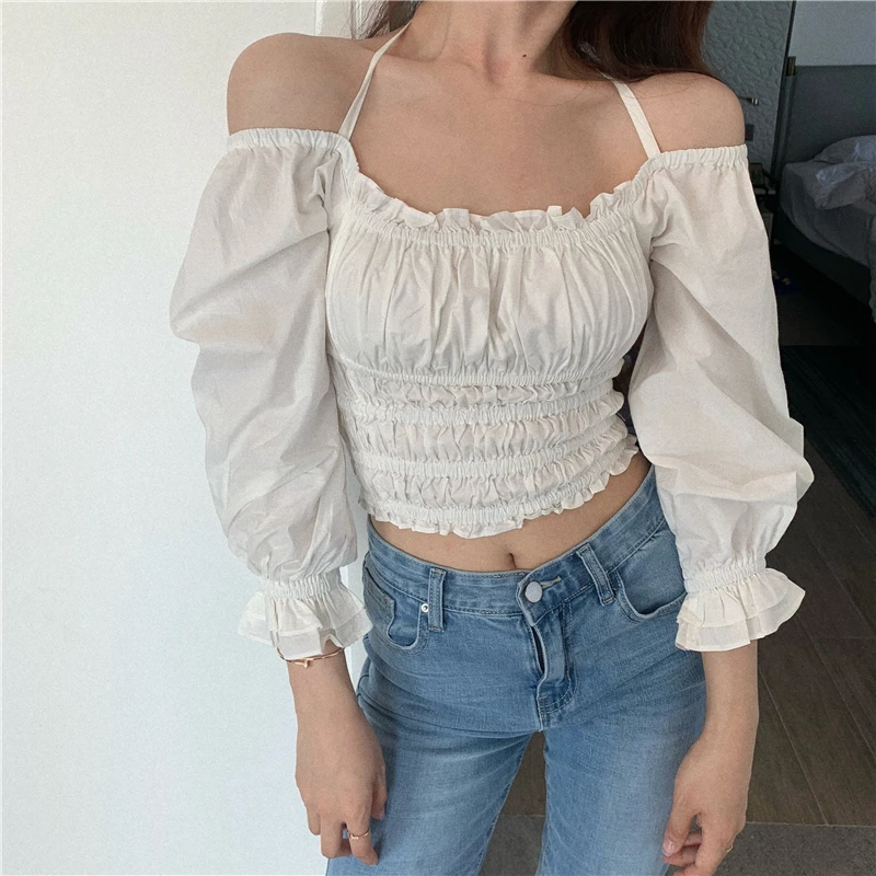 ZCSMLL French Lace-up Square Collar Long-sleeved Shirt Female Design Sense Niche Short Shirt Summer 2020 New White Shirt
ZCSMLL French Lace-up Square Collar Long-sleeved Shirt Female Design Sense Niche Short Shirt Summer 2020 New White Shirt
