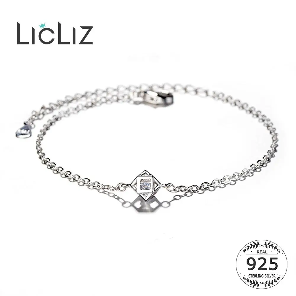 LicLiz 2019 New 925 Sterling Silver Geometric Cubic Charm Bracelets for Women White Gold Adjustable Link Chain Jewelry LB0134
LicLiz 2019 New 925 Sterling Silver Geometric Cubic Charm Bracelets for Women White Gold Adjustable Link Chain Jewelry LB0134