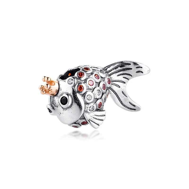 

Authentic 925 Sterling Silver Fairytale Wish Fish Charm Fits Origginal Bracelets Women Beads for Jewelry Making Berloques