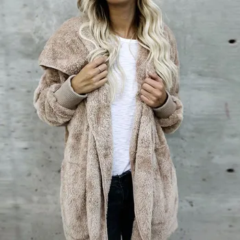 Large size S-5XL Faux Fur Teddy Bear Coat Jacket Women Fashion Open Stitch Winter Hooded Coat Female Long Sleeve Fuzzy Jacket 
Large size S-5XL Faux Fur Teddy Bear Coat Jacket Women Fashion Open Stitch Winter Hooded Coat Female Long Sleeve Fuzzy Jacket