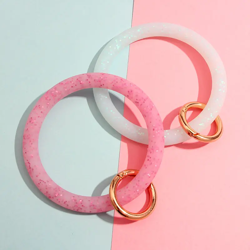 Flatfoosie Big O Silicone Sequin Keychain For Women Girls Loop Wrist Key Ring Car Key Chain Clasp Round Cirlcle Key Wrist Strap
Flatfoosie Big O Silicone Sequin Keychain For Women Girls Loop Wrist Key Ring Car Key Chain Clasp Round Cirlcle Key Wrist Strap