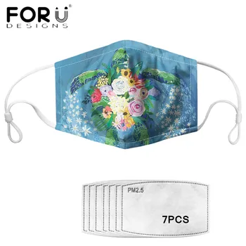 FORUDESIGNS 2020 Hot Sales Mouth Masks Sea Animal Turtle 3D Printing Washable Elastic Face Cover With 7pcs Filters Mascara
FORUDESIGNS 2020 Hot Sales Mouth Masks Sea Animal Turtle 3D Printing Washable Elastic Face Cover With 7pcs Filters Mascara