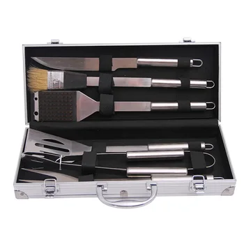 1 Set Aluminium Case BBQ Tools 6-piece Stainless Steel Barbecue Tool Cookware for Restaurant Home
1 Set Aluminium Case BBQ Tools 6-piece Stainless Steel Barbecue Tool Cookware for Restaurant Home